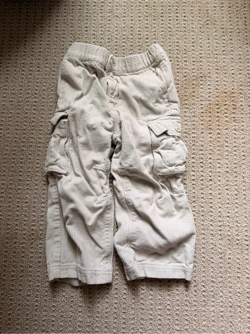 GAP Light Beige Corduroy Cargo Pants for Kids